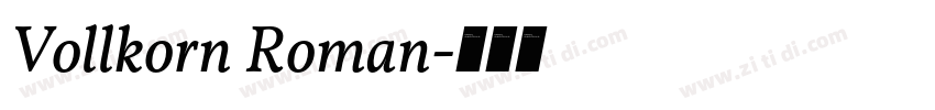 Vollkorn Roman字体转换